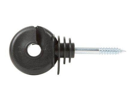 Gallagher Standard Wood Post Screw-in Ring Insulators Black 25 Count by Gallagher Supply