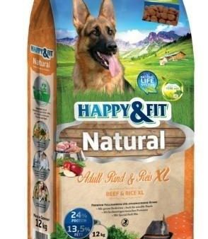 Happy&Fit Natural Adult Rind & Rice XL - 12kg Hot on Sale