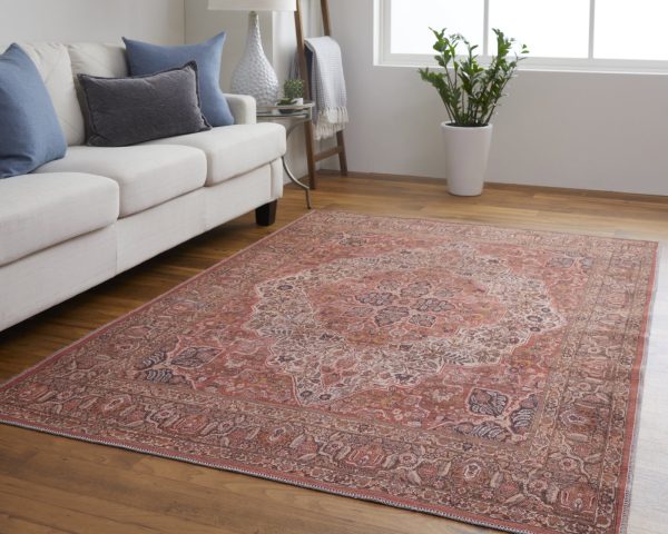 Feizy Rawlins 39HNF Terracotta Multi Area Rug For Cheap