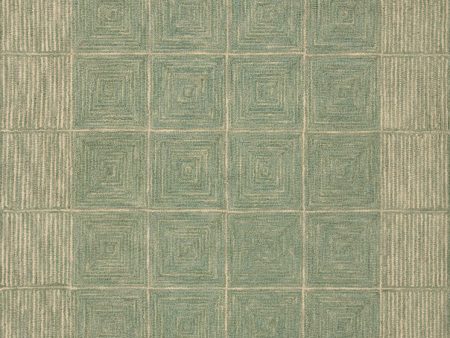 Chris Loves Julia x Loloi Francis FRA-02 Green Natural Area Rug For Sale