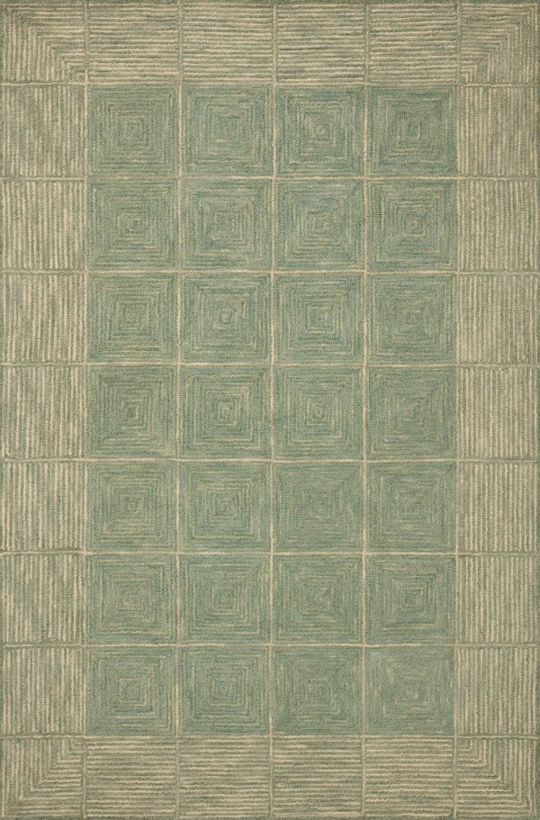 Chris Loves Julia x Loloi Francis FRA-02 Green Natural Area Rug For Sale