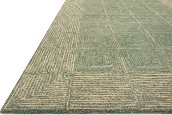 Chris Loves Julia x Loloi Francis FRA-02 Green Natural Area Rug For Sale