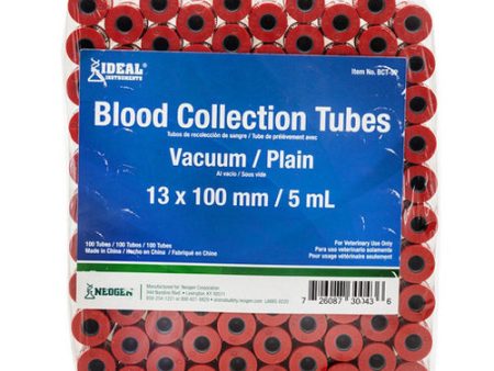 Ideal Blood Collection Tubes - Red (5 ml), 100 s 5 ML by Ideal Hot on Sale