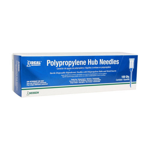 Ideal Disposable Poly Hub Needles - 16 x 1  (White) 100 Count by Ideal For Sale