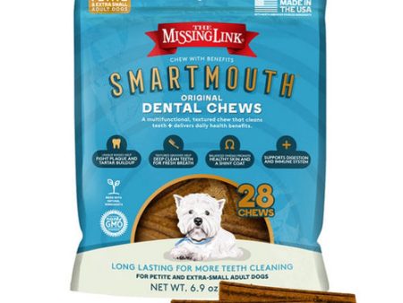 SmartMouth Original Dental Chews for Dogs Petite X-Small Dog 6.9 Oz by The Missing Link For Sale