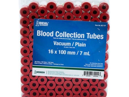 Ideal Blood Collection Tubes - Red (7 ml), 100 s 7 ML by Ideal Cheap