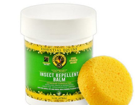 GO WAY! Natural Insect Repellent Balm with Sponge 16 Oz by Essential Equine on Sale