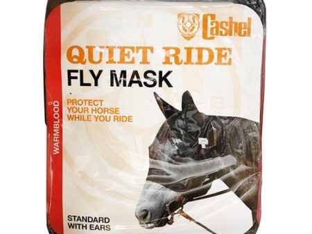 Quiet Ride Standard Nose Pasture Fly Mask with Ears Warmblood Black 1 Count by Cashel For Discount